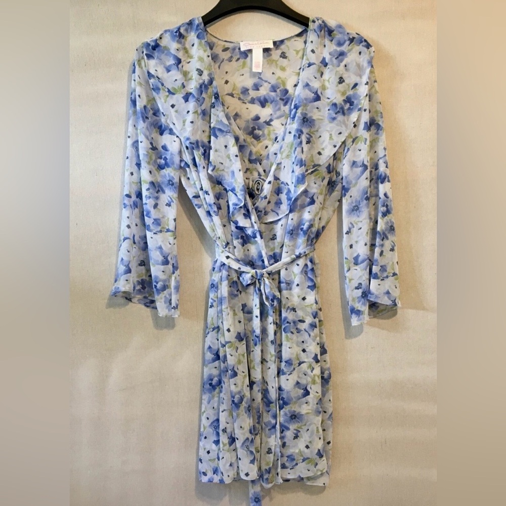 Oscar De La Renta pink label floral robe size XL